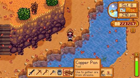 Stardew pan - Mar 2, 2016 · Showing 1 - 5 of 5 comments. Shurenai Mar 2, 2016 @ 8:47pm. The copper pan IS a gold pan. A gold pan is a tool used to pan for gold, not a pan MADE of gold. #1. ☣-shifty-☣ Mar 2, 2016 @ 8:54pm. Then maybe it should be called a gold pan and not a copper pan. #2. 